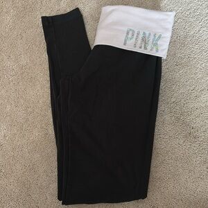 VICTORIA'S SECRET Yoga Straight Leggings with Fold Over size XS